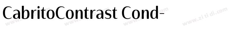 CabritoContrast Cond字体转换